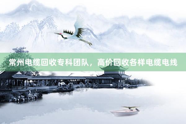 常州电缆回收专科团队，高价回收各样电缆电线